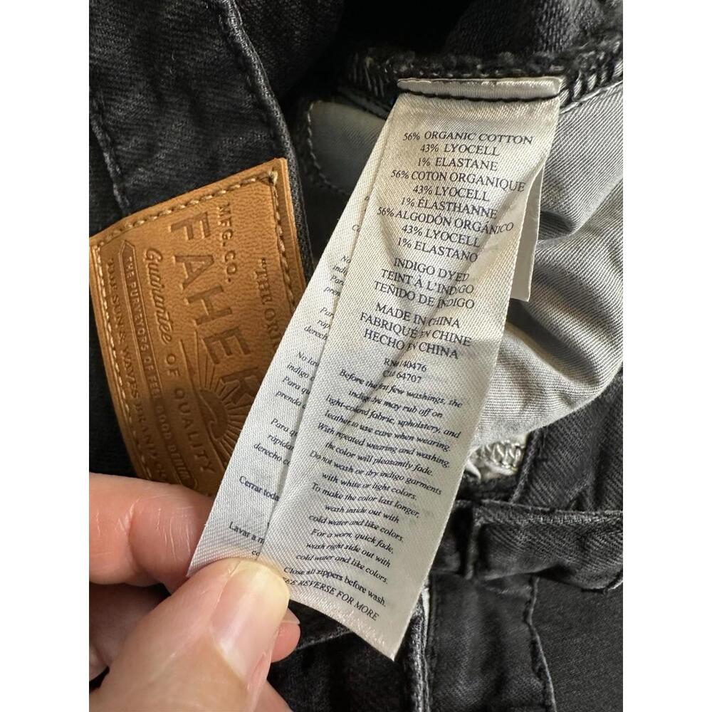 Faherty Slim Straight Jeans Womens 25 Pants Black Denim Special Weave Stretch - Picture 7 of 8